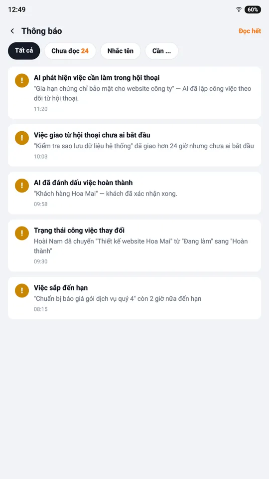 hTask: AI phát hiện việc từ hội thoại